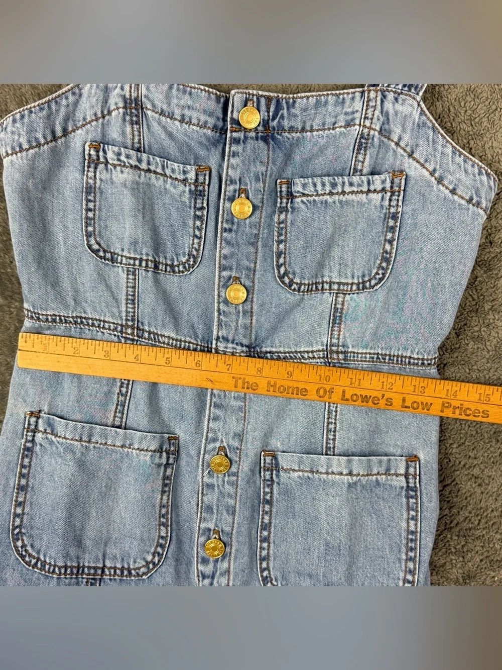KUT FROM THE KLOTH Denim Jean Midi Button Up Dress Womens Size 0 Pockets Summer - Picture 10 of 14